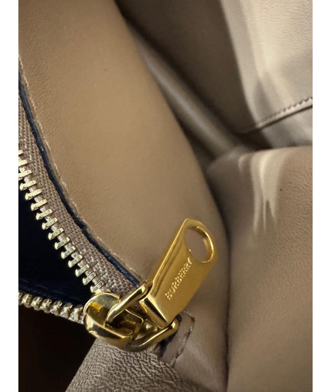 BURBERRY Черная кожаная сумка через плечо, фото 6