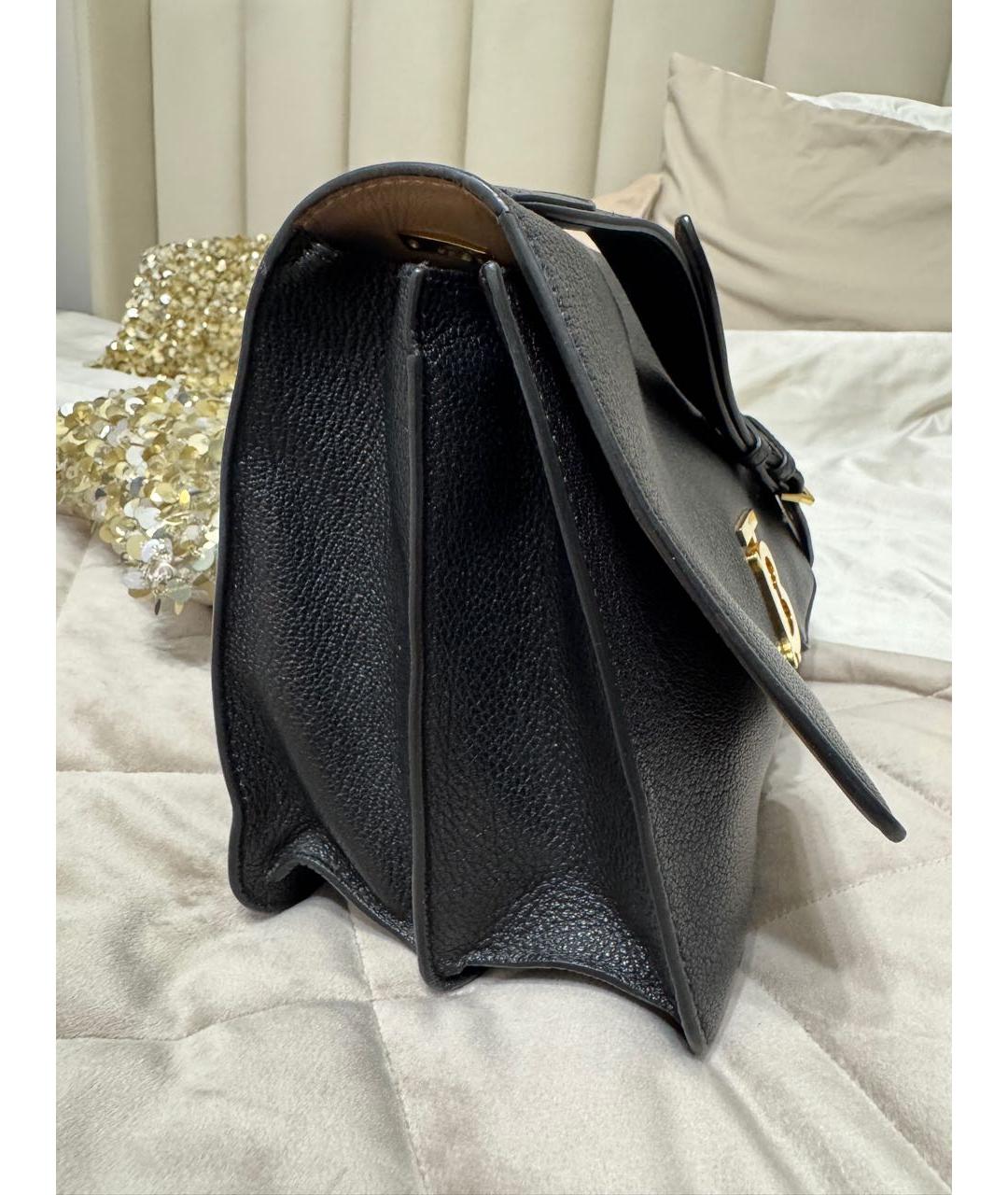 BURBERRY Черная кожаная сумка через плечо, фото 2