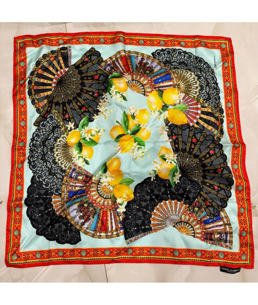 DOLCE&GABBANA Мульти шелковый платок, фото 5