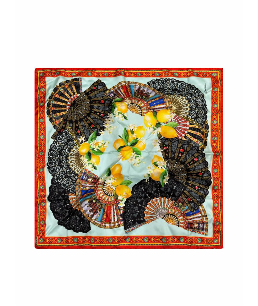 DOLCE&GABBANA Мульти шелковый платок, фото 1