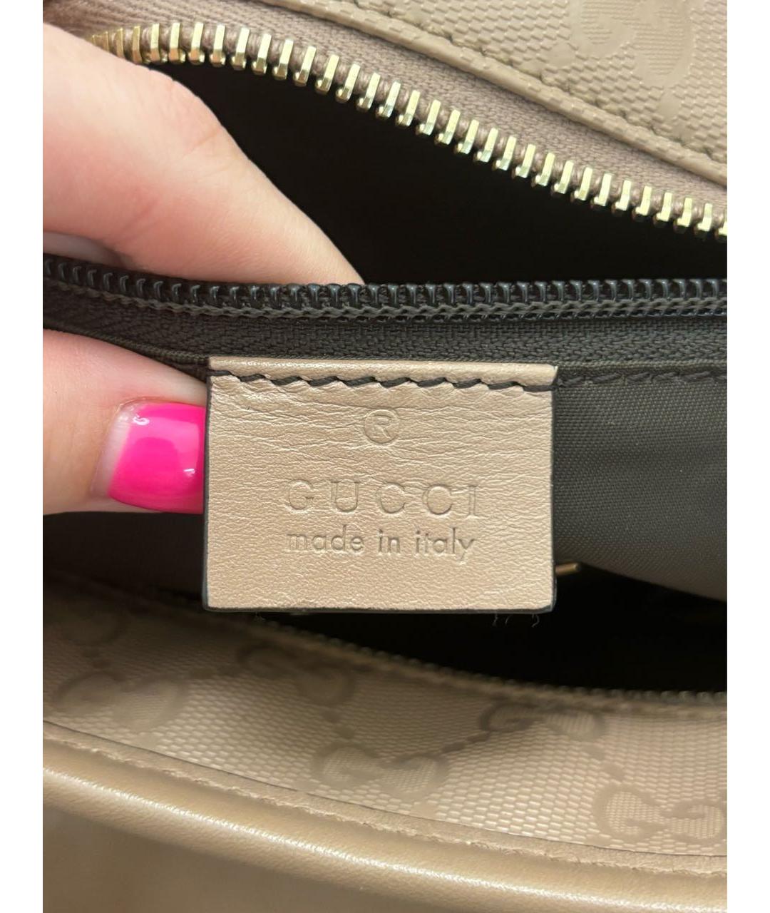 GUCCI Бежевая сумка тоут, фото 5