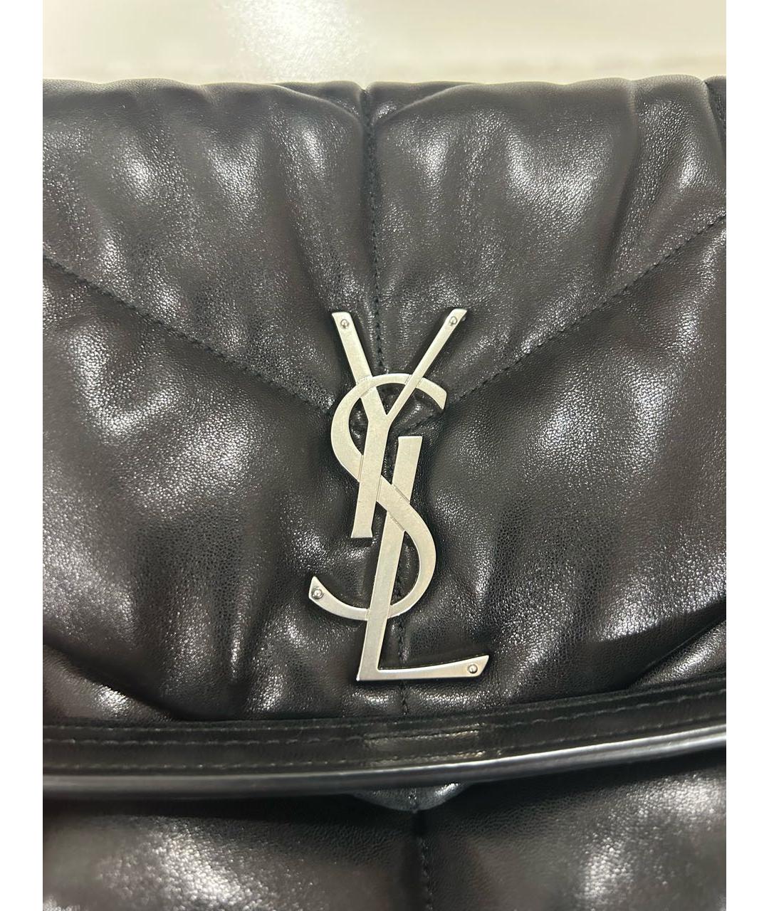 YVES SAINT LAURENT BEAUTY Черная кожаная сумка через плечо, фото 8