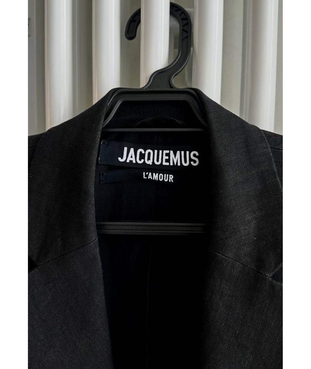 JACQUEMUS Черный шерстяной жакет/пиджак, фото 3