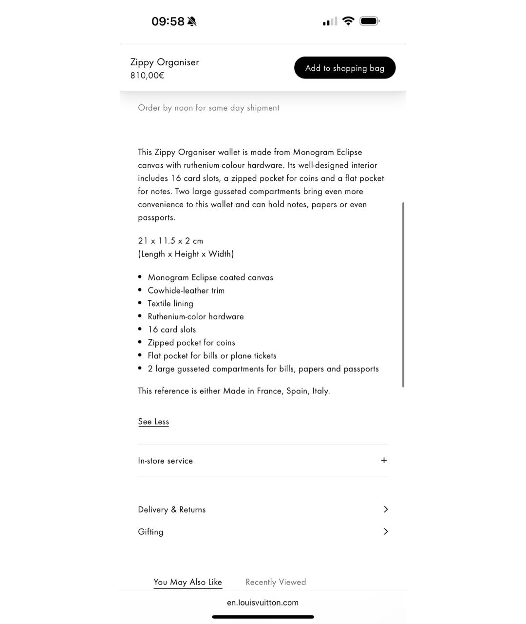 LOUIS VUITTON Темно-синий кожаный кошелек, фото 4