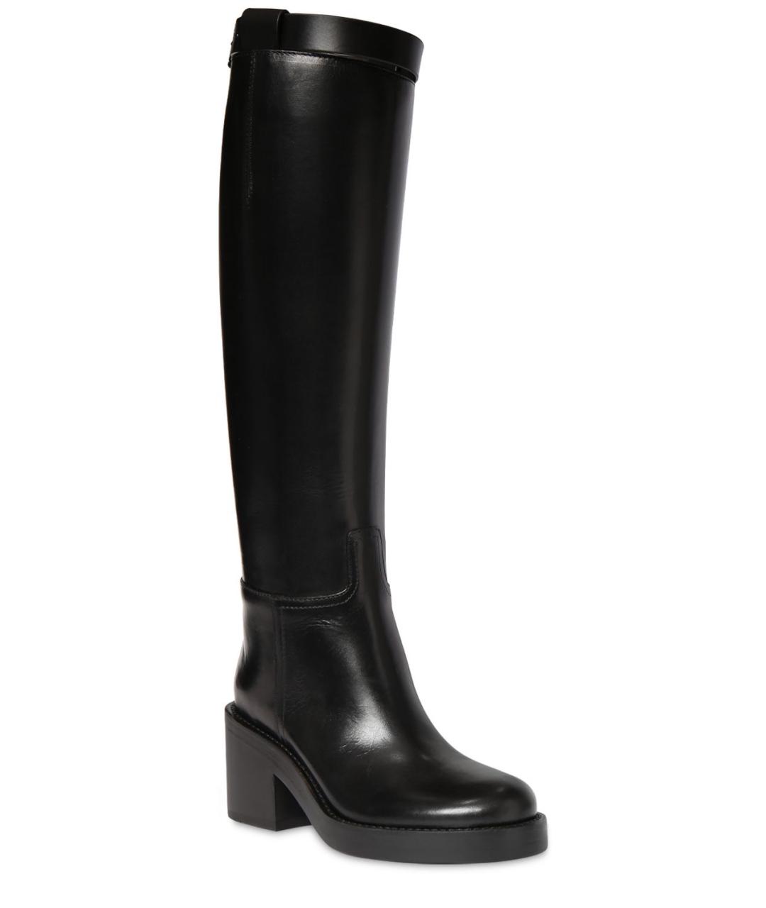ANN DEMEULEMEESTER Черные кожаные сапоги, фото 9