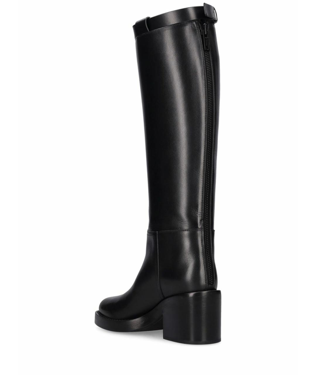 ANN DEMEULEMEESTER Черные кожаные сапоги, фото 7