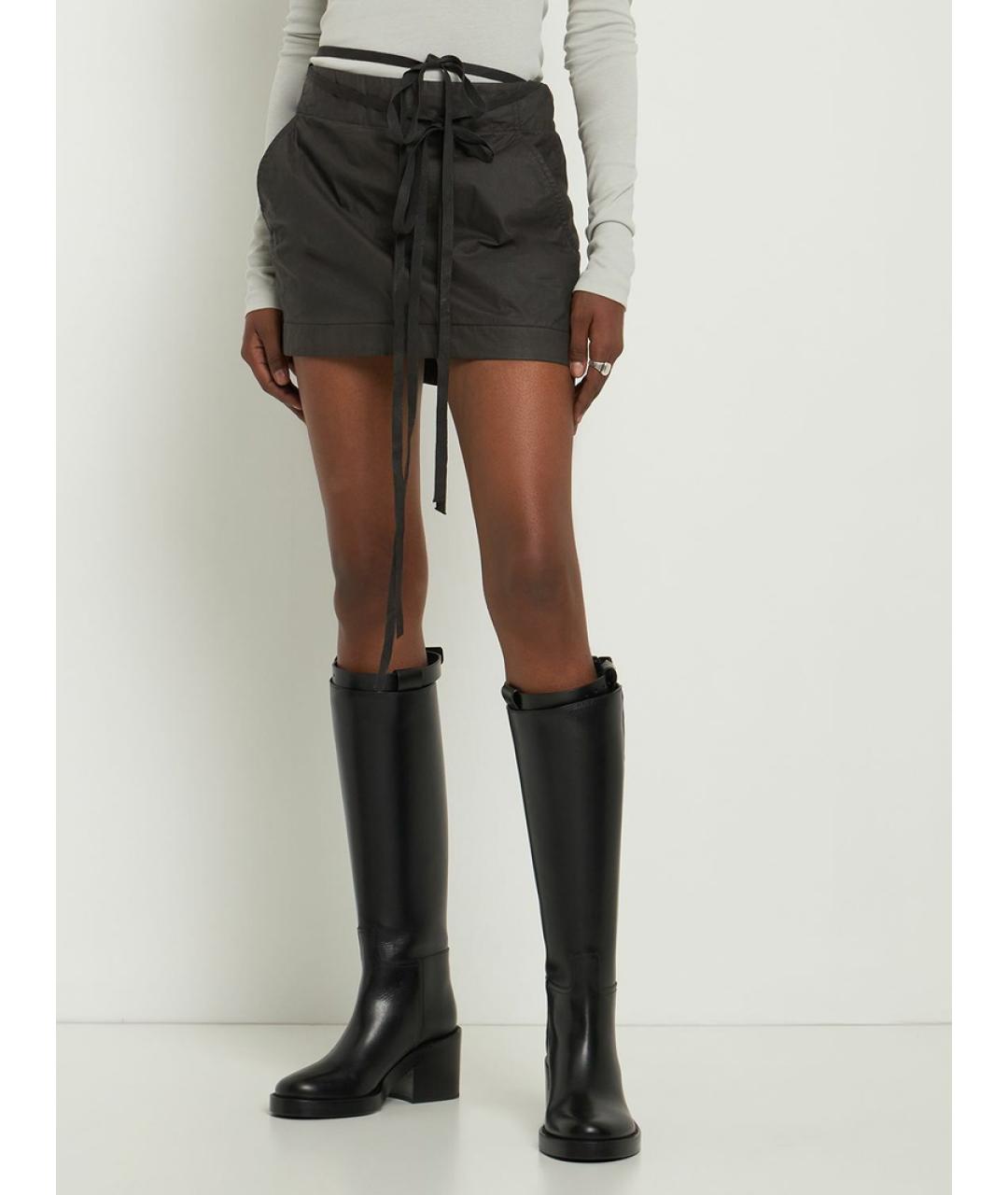 ANN DEMEULEMEESTER Черные кожаные сапоги, фото 3