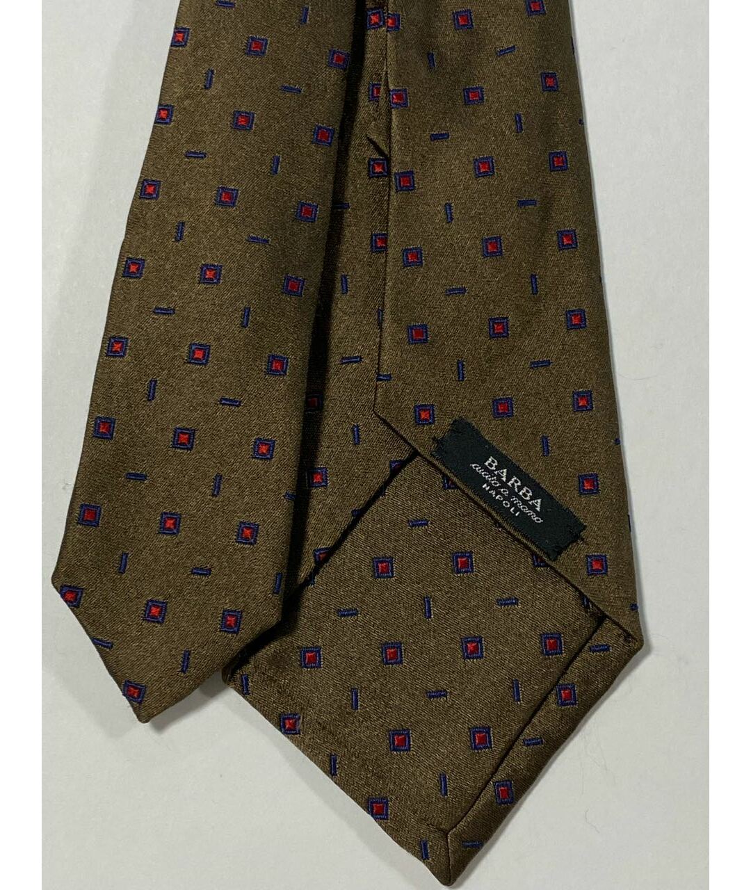 BARBA Коричневый шелковый галстук, фото 3