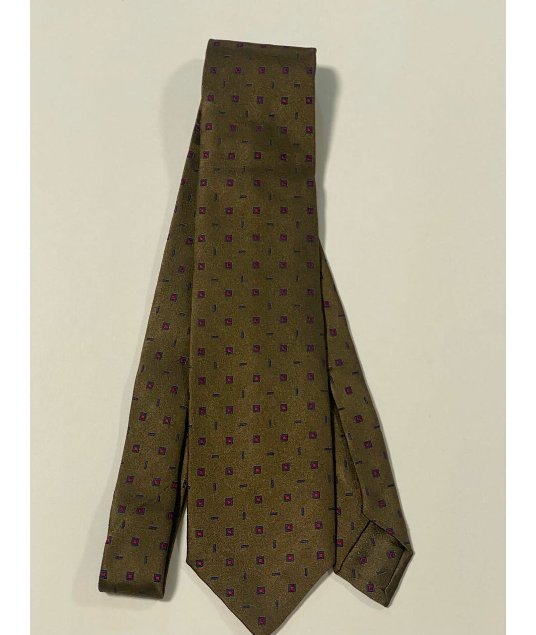BARBA Коричневый шелковый галстук, фото 7