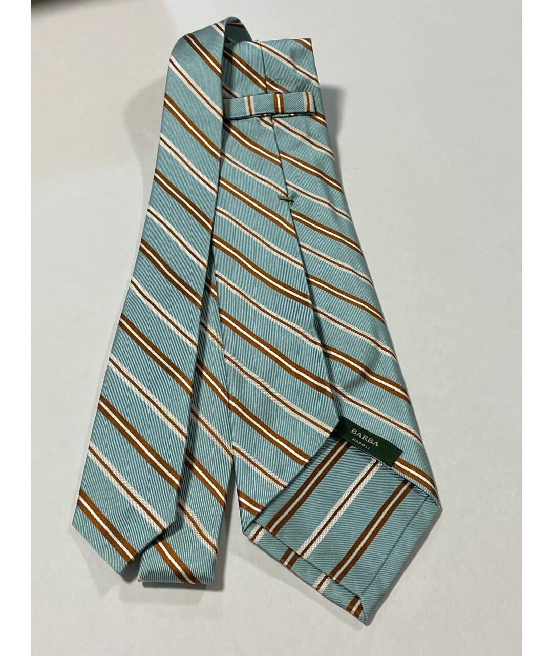 BARBA Бирюзовый шелковый галстук, фото 2