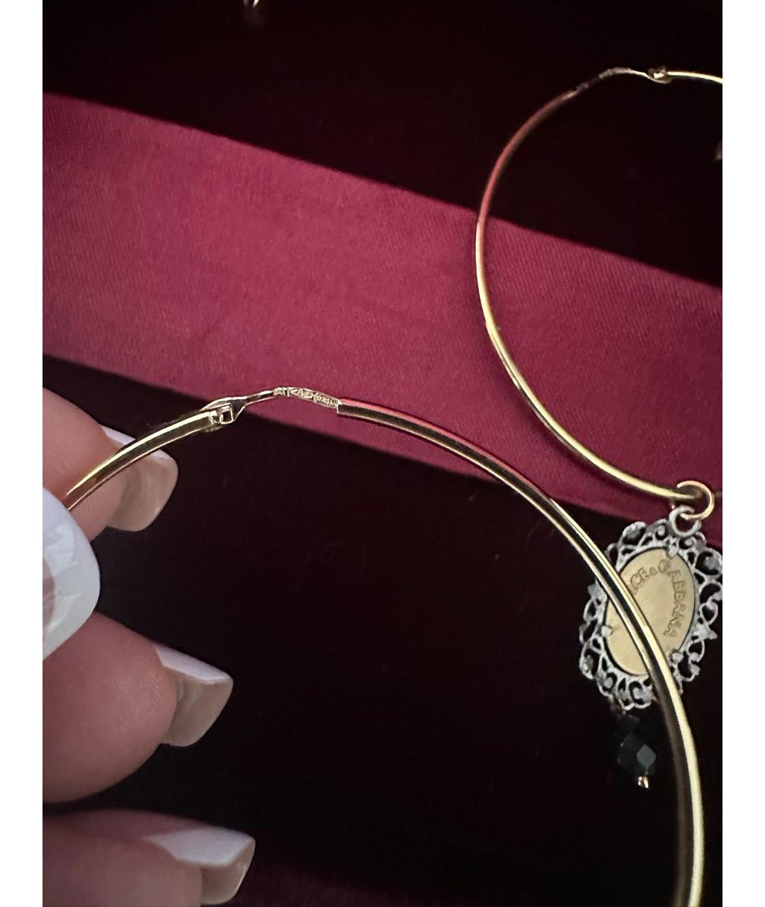 DOLCE&GABBANA Золотые серьги из желтого золота, фото 4