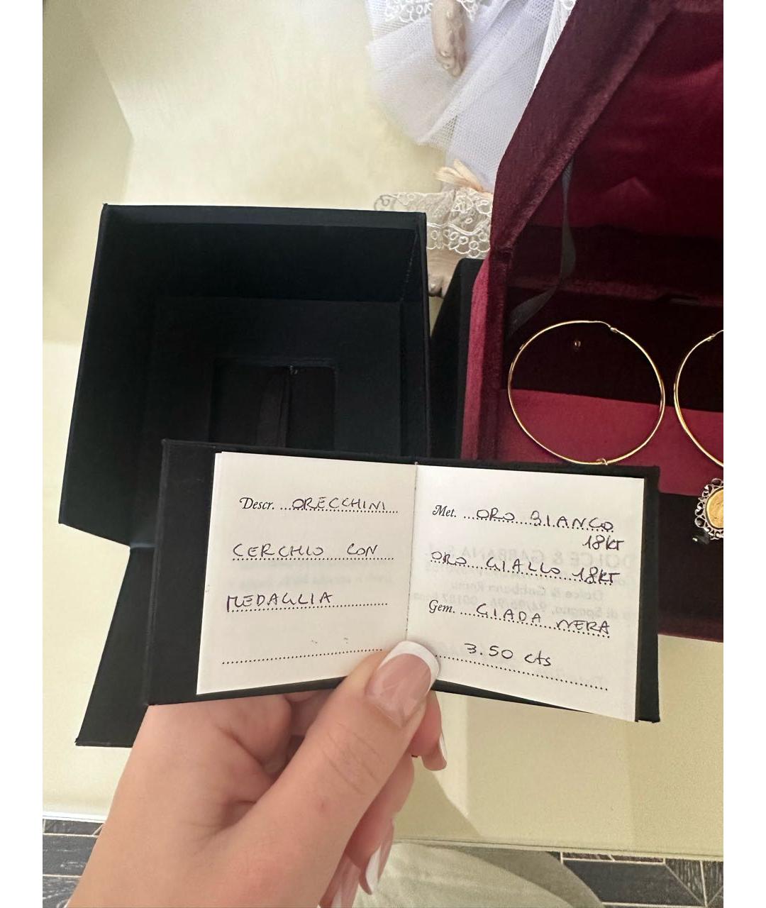 DOLCE&GABBANA Золотые серьги из желтого золота, фото 7