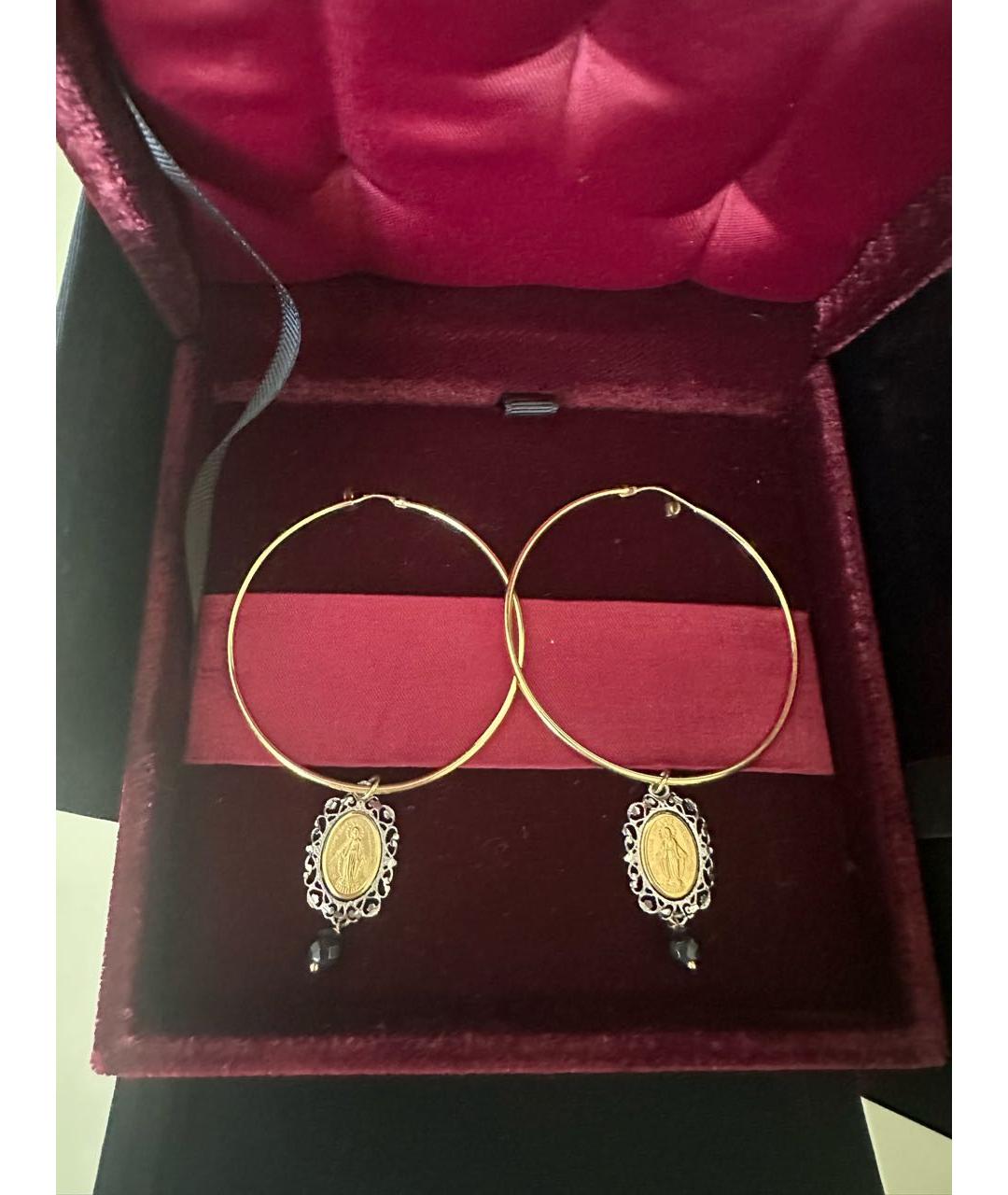 DOLCE&GABBANA Золотые серьги из желтого золота, фото 2