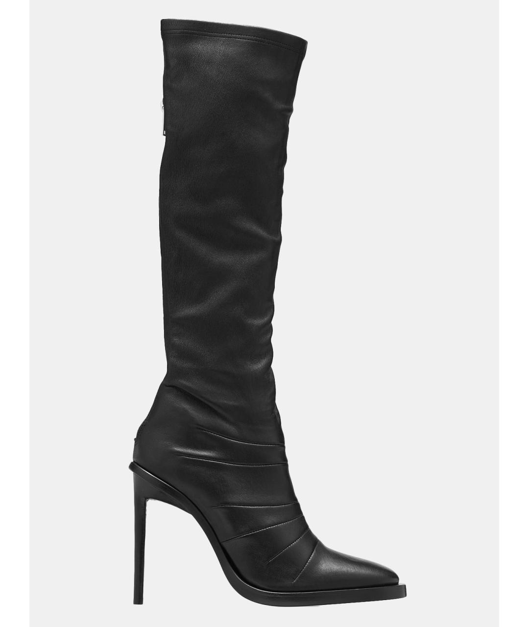 ANN DEMEULEMEESTER Черные кожаные сапоги, фото 9