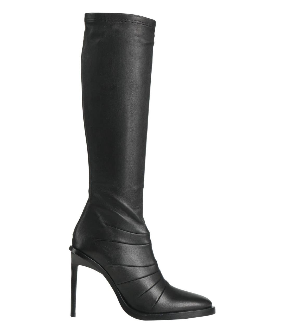 ANN DEMEULEMEESTER Черные кожаные сапоги, фото 8