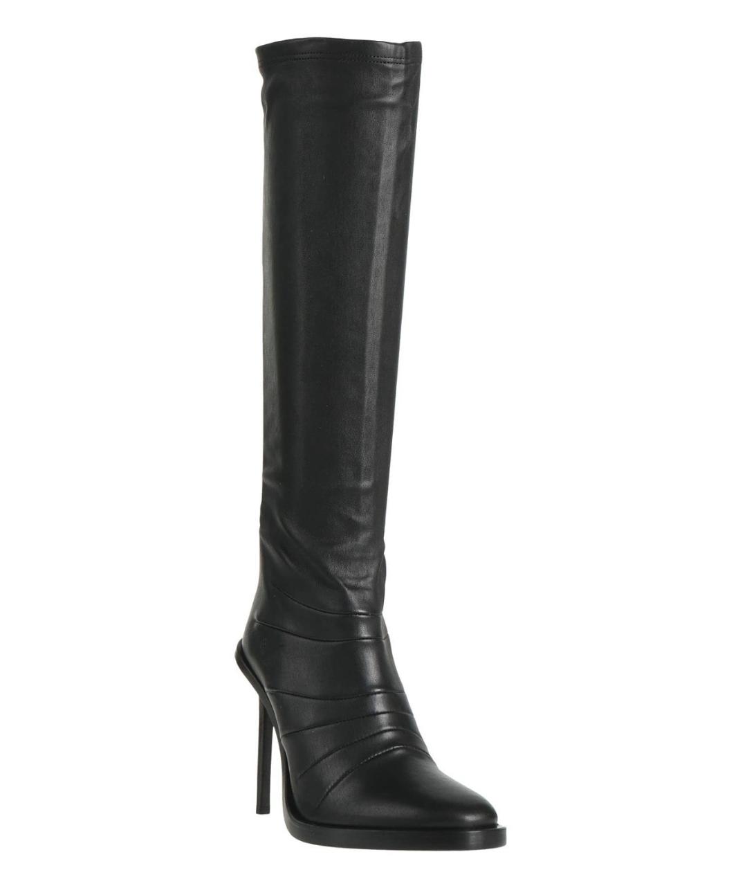 ANN DEMEULEMEESTER Черные кожаные сапоги, фото 5