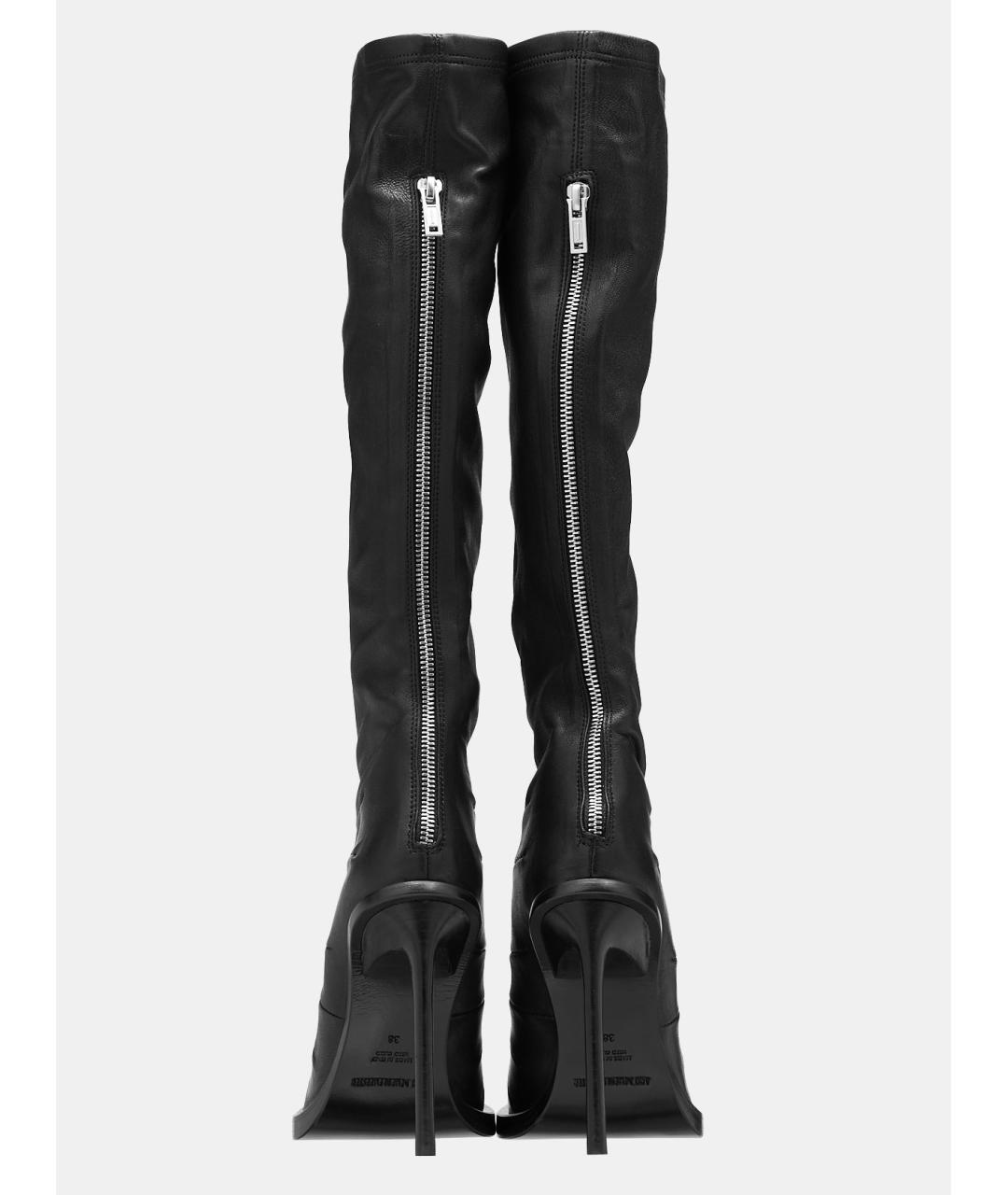 ANN DEMEULEMEESTER Черные кожаные сапоги, фото 3
