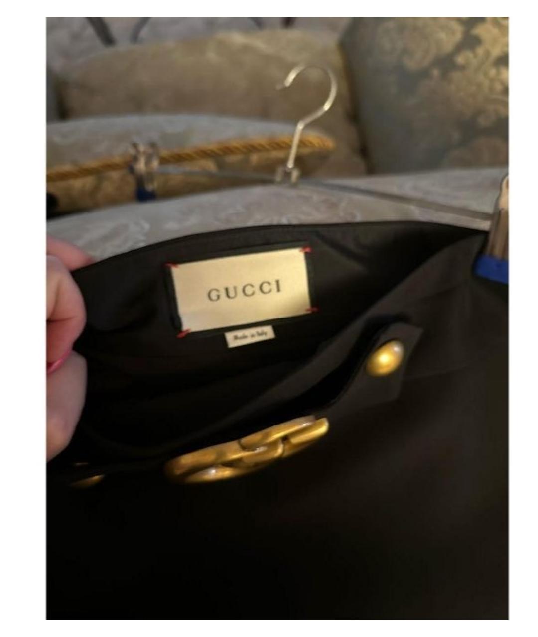 GUCCI Черная шерстяная юбка мини, фото 4