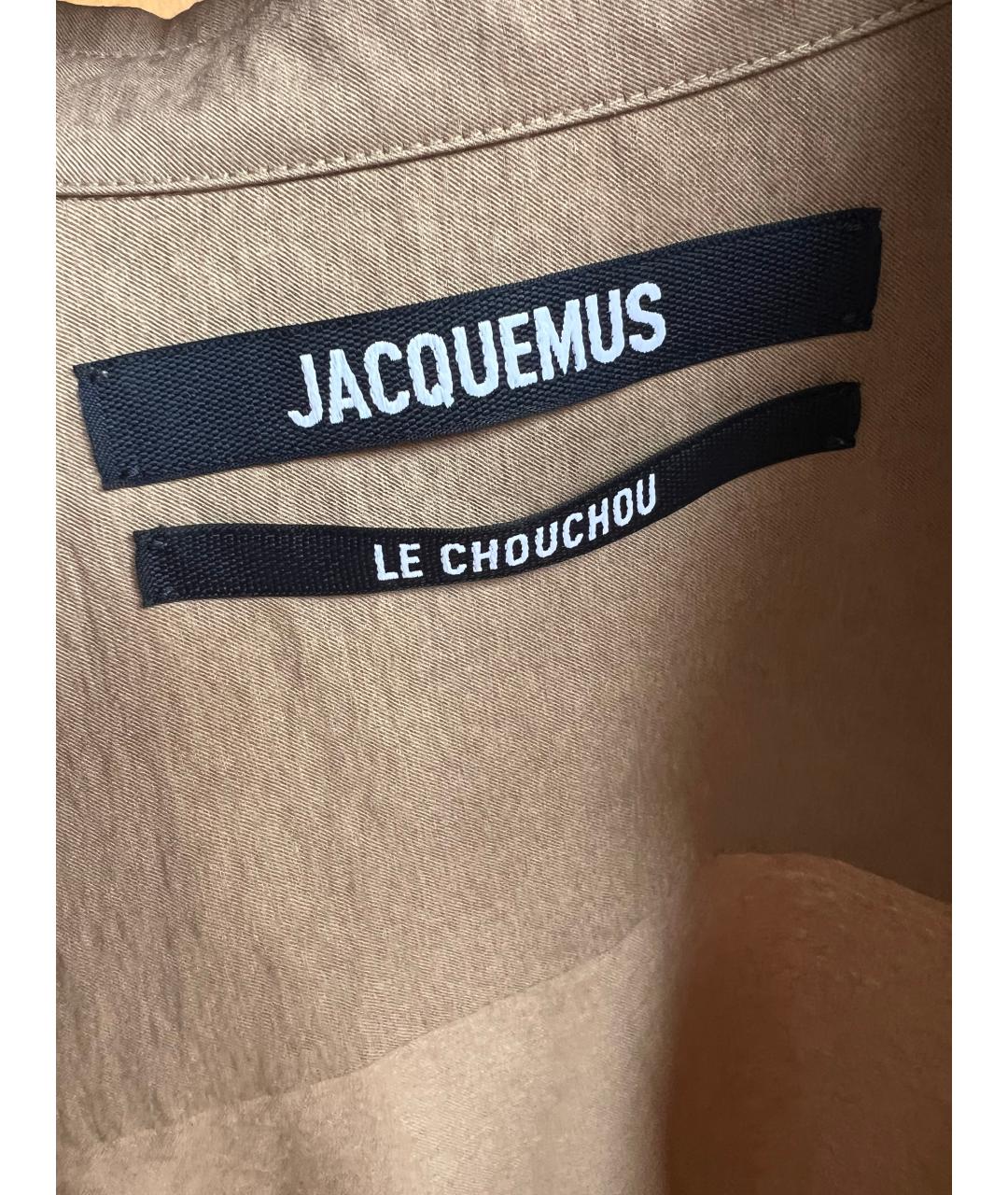 JACQUEMUS Бежевая вискозная рубашка, фото 3