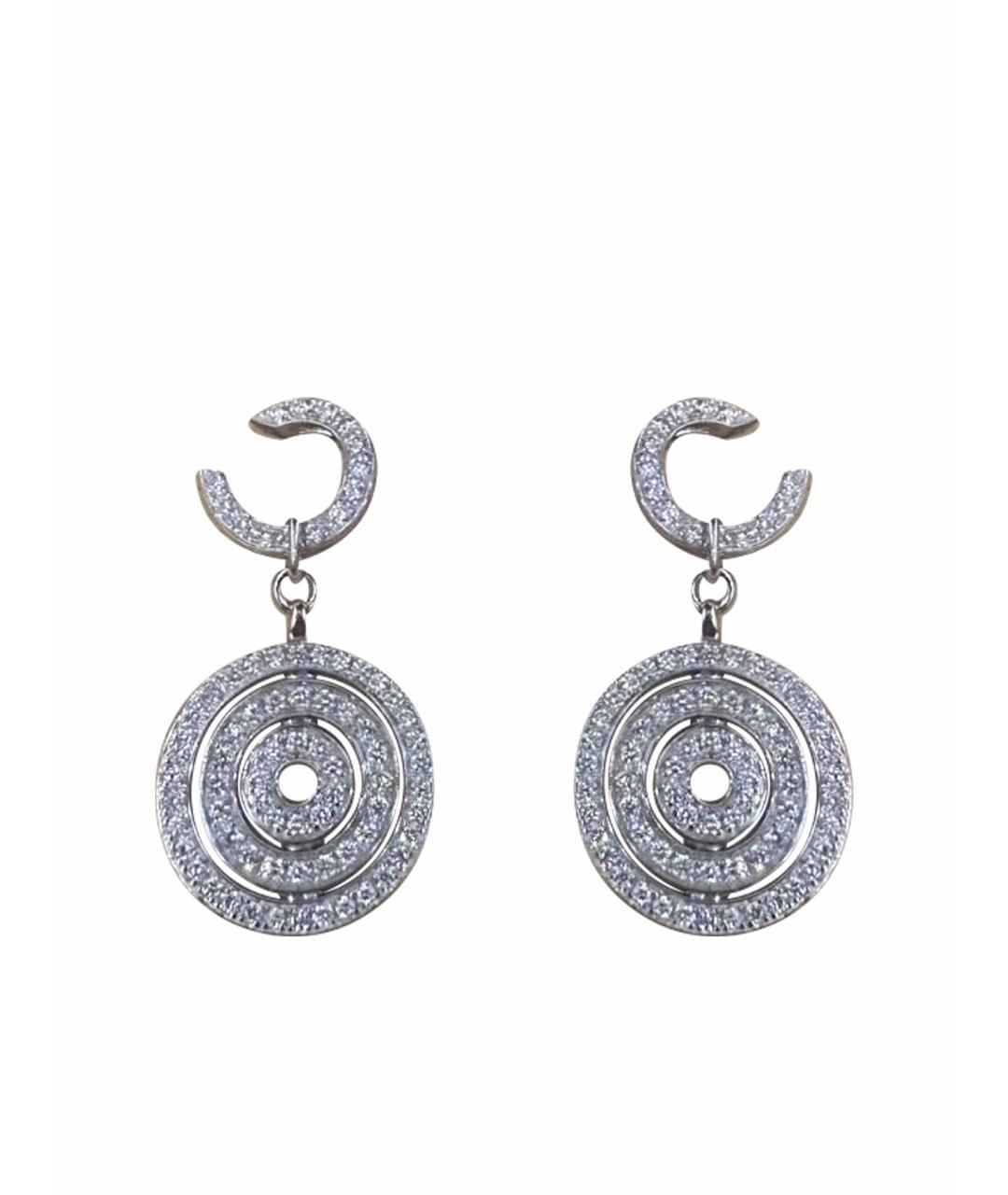 BVLGARI Серебряные серьги из белого золота, фото 1