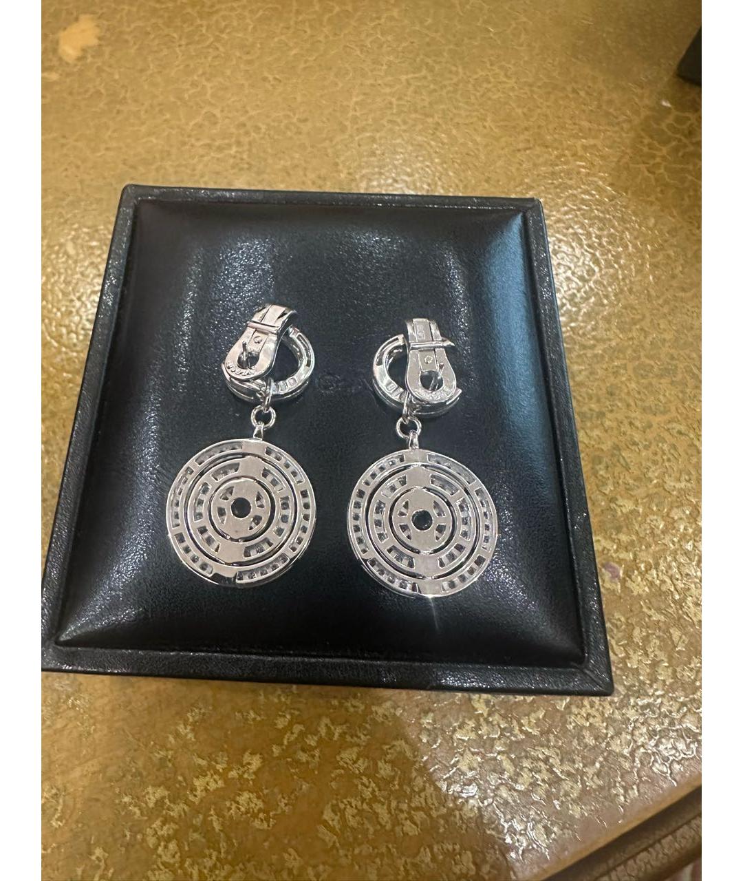 BVLGARI Серебряные серьги из белого золота, фото 2
