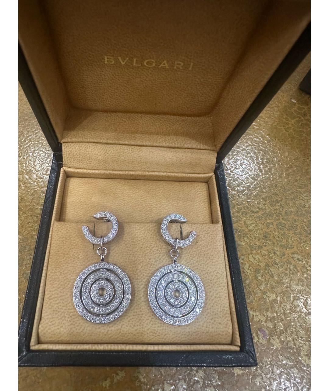 BVLGARI Серебряные серьги из белого золота, фото 5