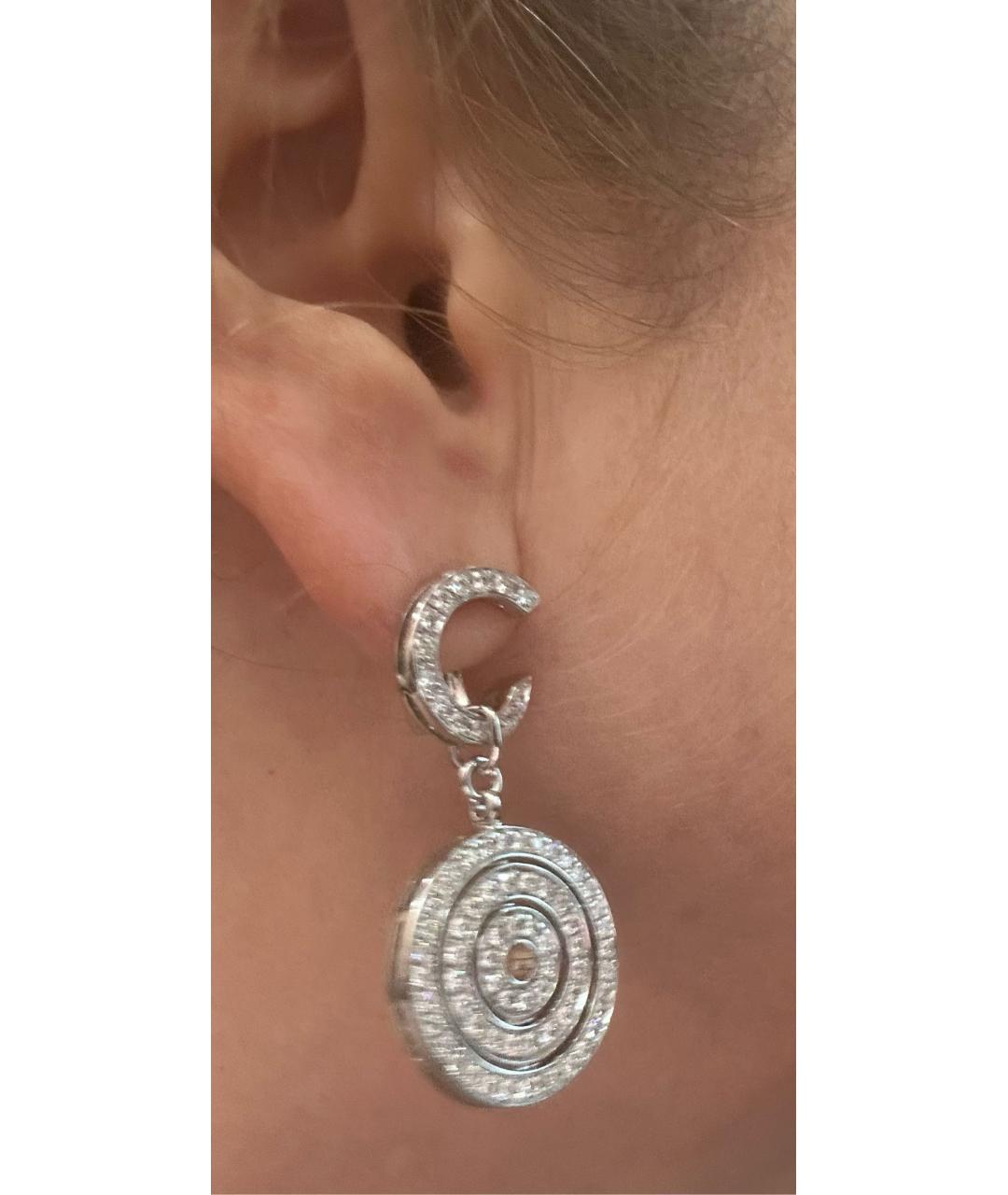 BVLGARI Серебряные серьги из белого золота, фото 4