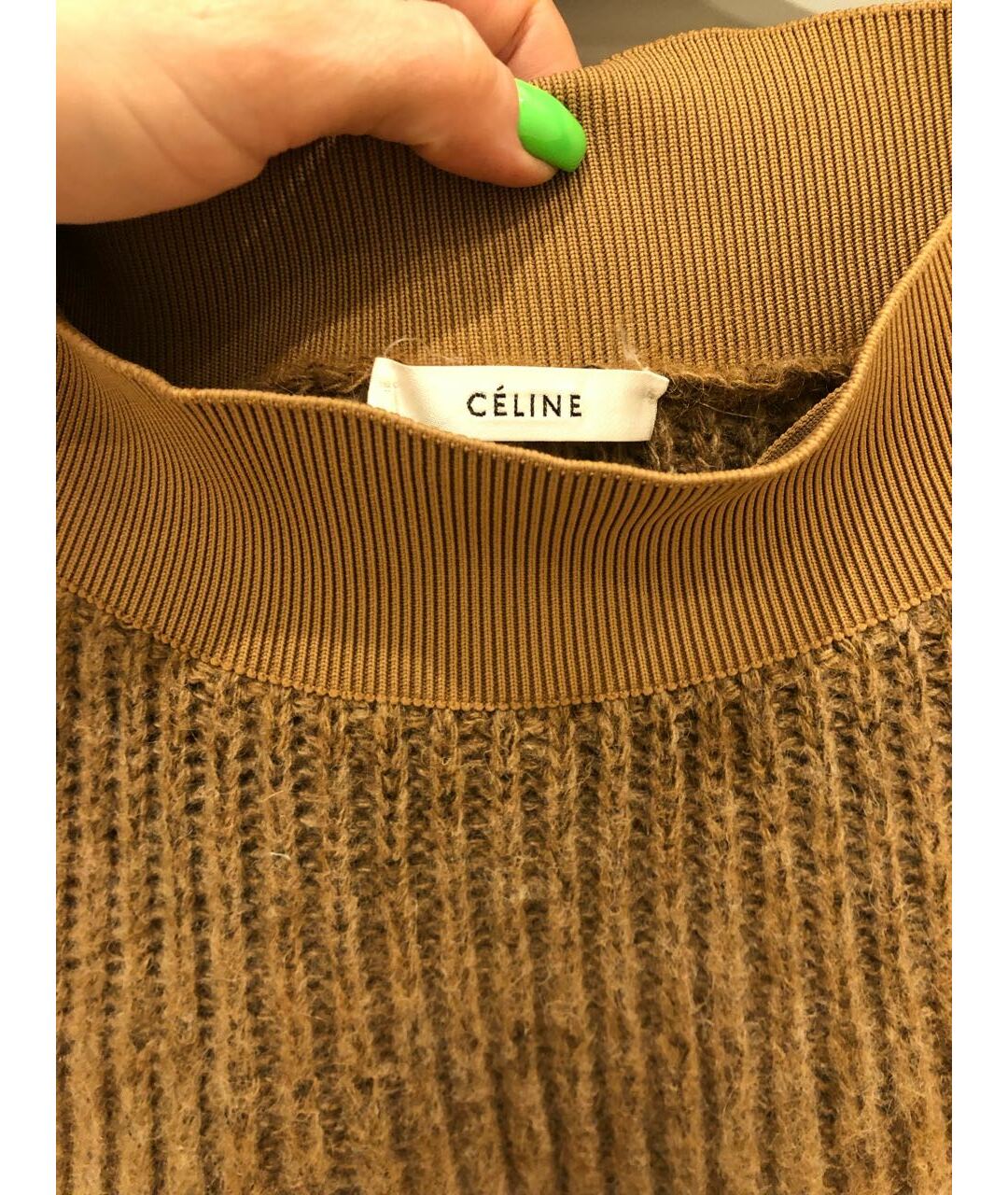 CELINE Коричневая юбка миди, фото 4