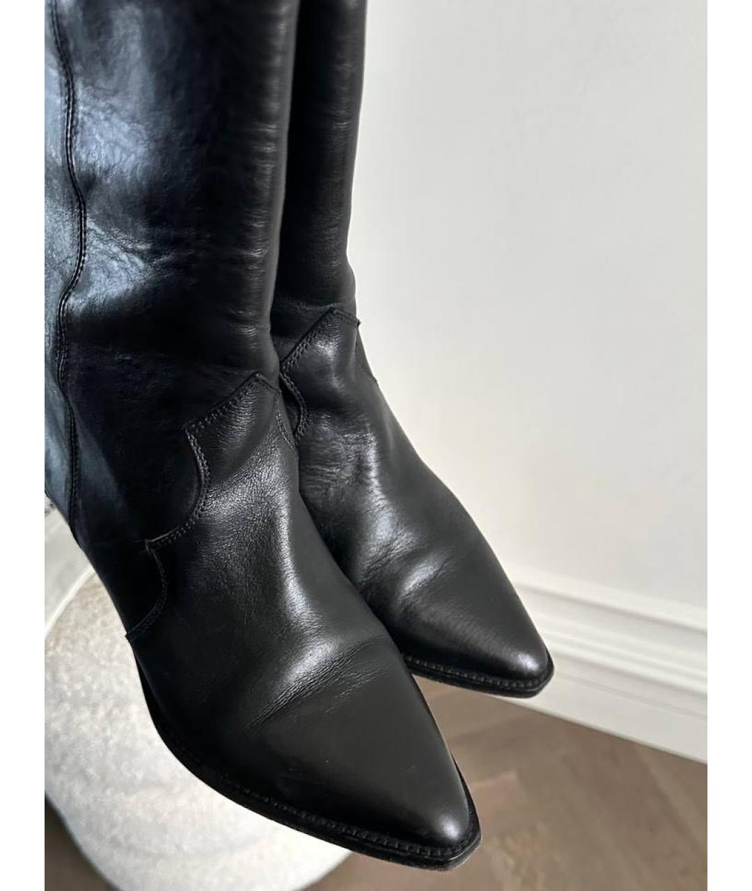 ISABEL MARANT Черные кожаные сапоги, фото 3