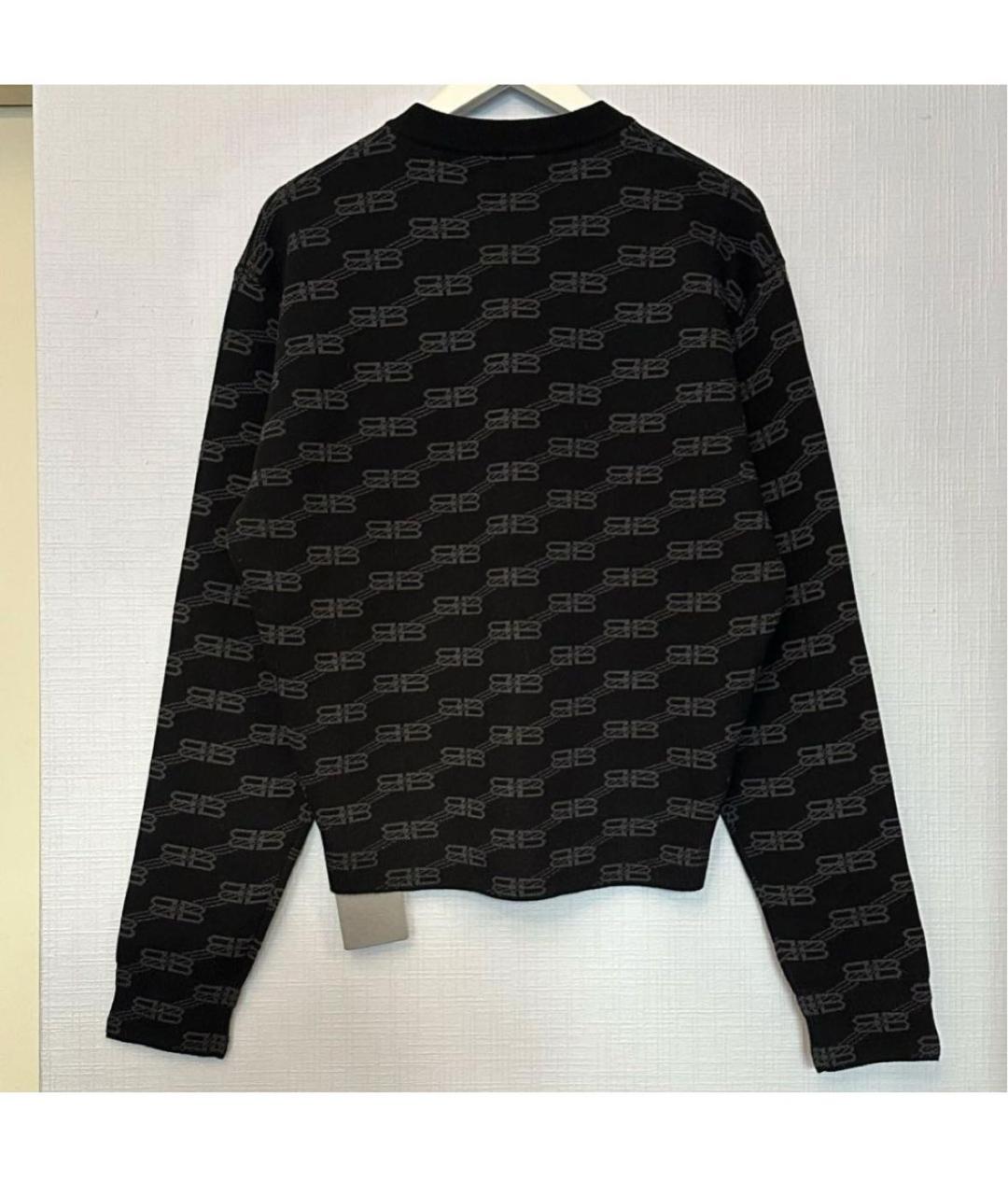 BALENCIAGA Черный хлопковый джемпер / свитер, фото 2