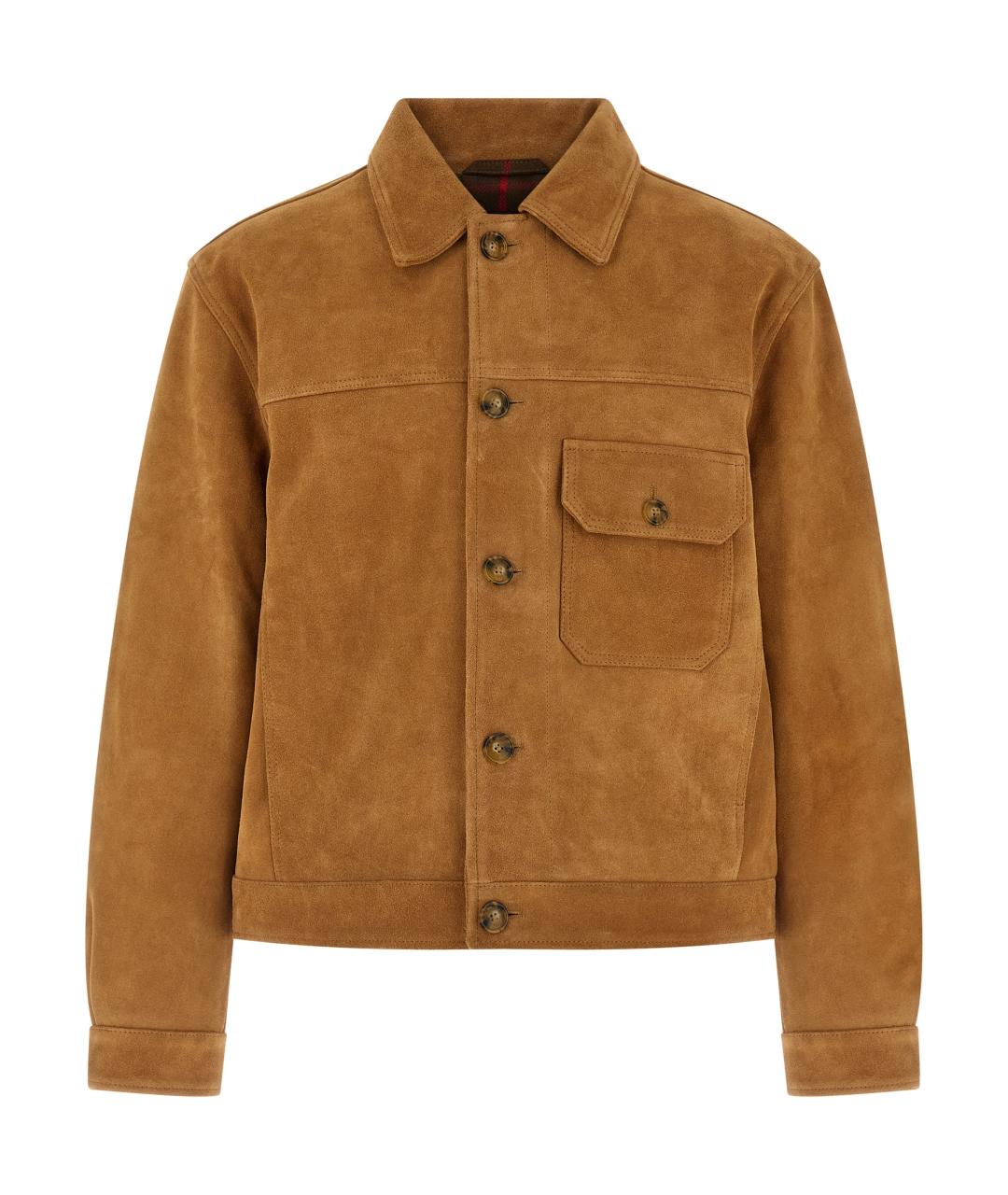 BARRACUTA Коричневая кожаная куртка, фото 1