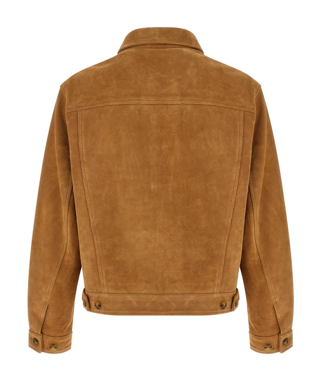 BARRACUTA Коричневая кожаная куртка, фото 2