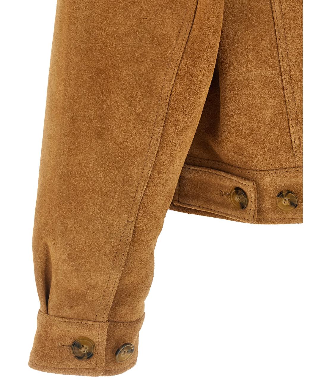 BARRACUTA Коричневая кожаная куртка, фото 3