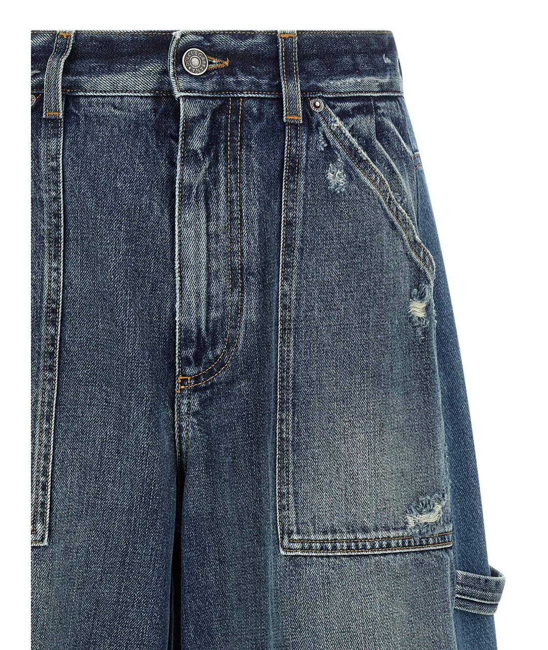 DOLCE&GABBANA Синие хлопковые шорты, фото 3