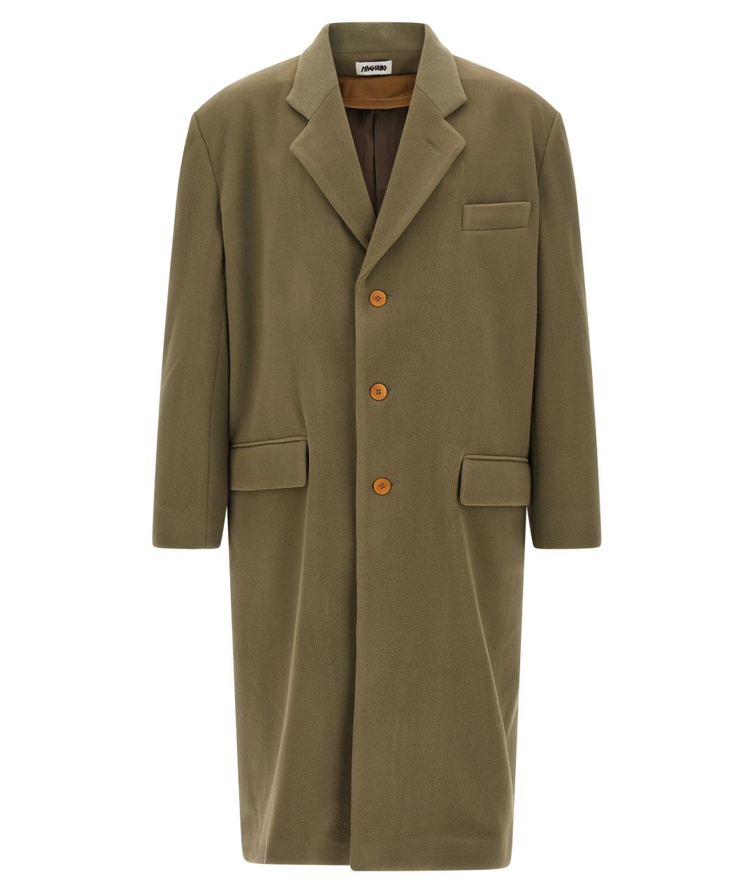 MAGLIANO Хаки шерстяное пальто, фото 1