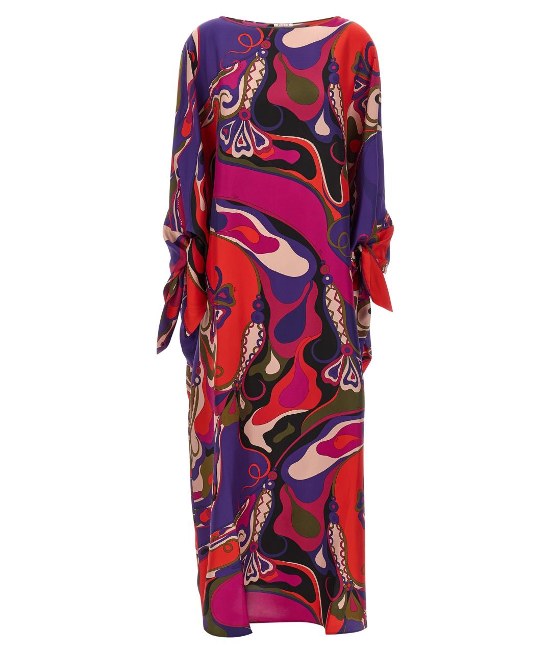 EMILIO PUCCI Мульти шелковое платье, фото 1