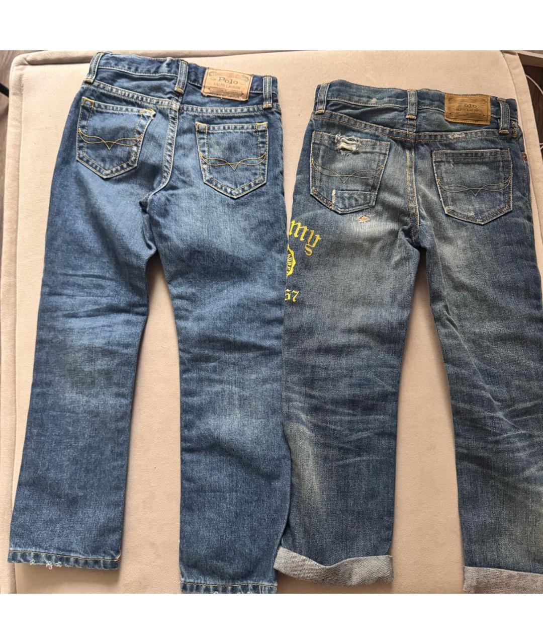 POLO RALPH LAUREN Синие хлопковые детские джинсы, фото 5