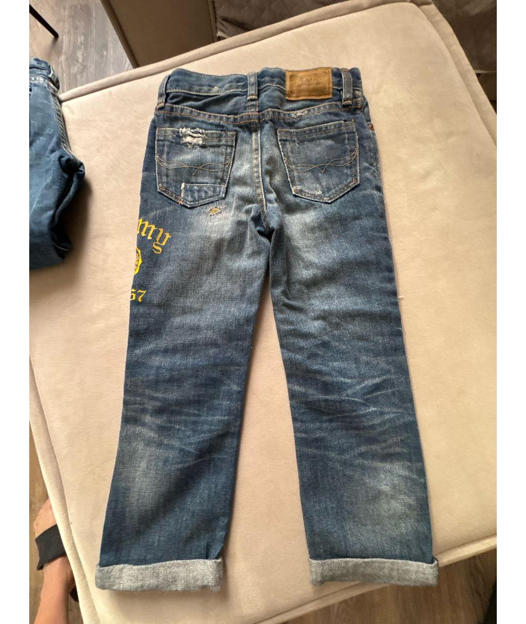 POLO RALPH LAUREN Синие хлопковые детские джинсы, фото 2
