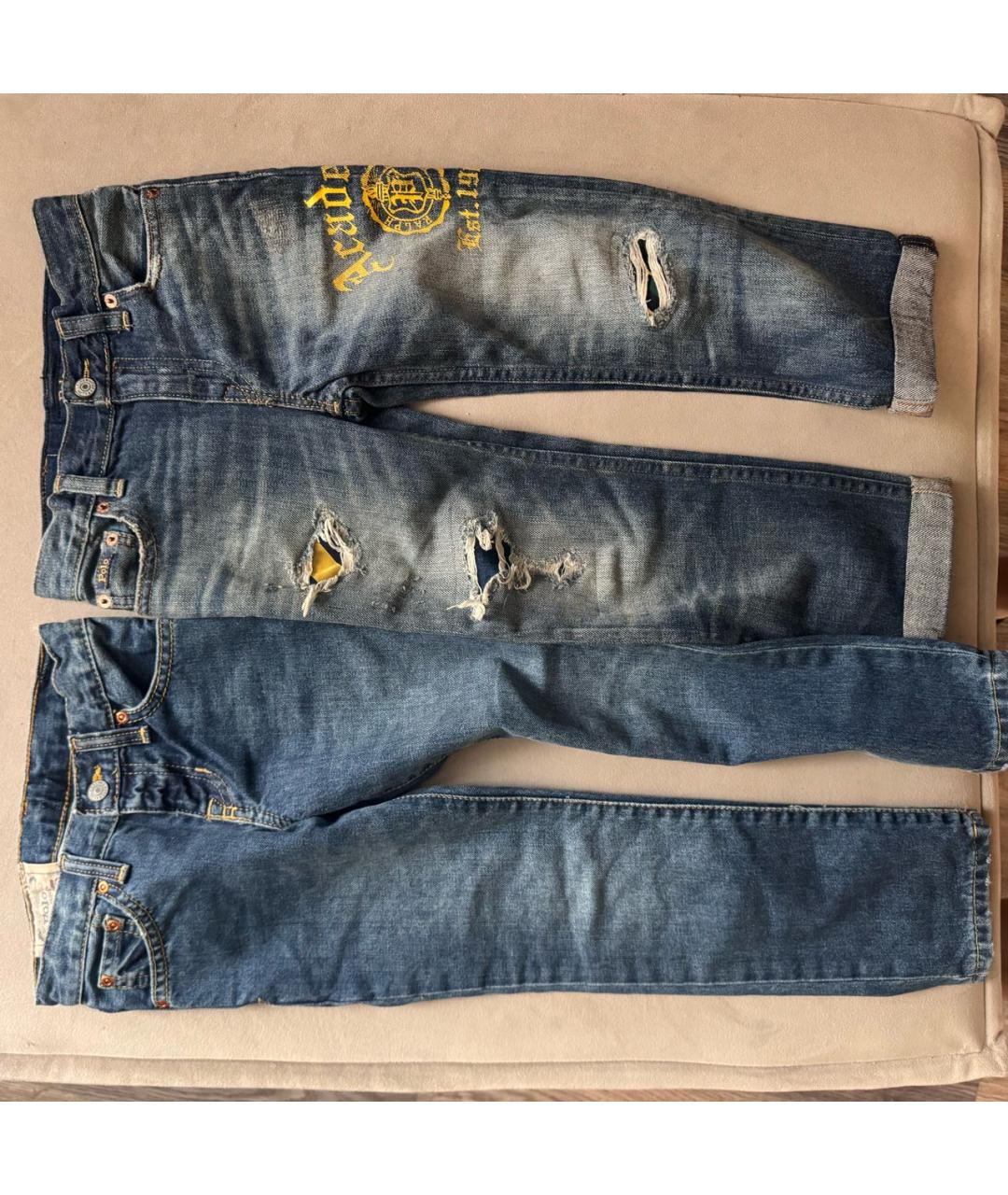 POLO RALPH LAUREN Синие хлопковые детские джинсы, фото 6