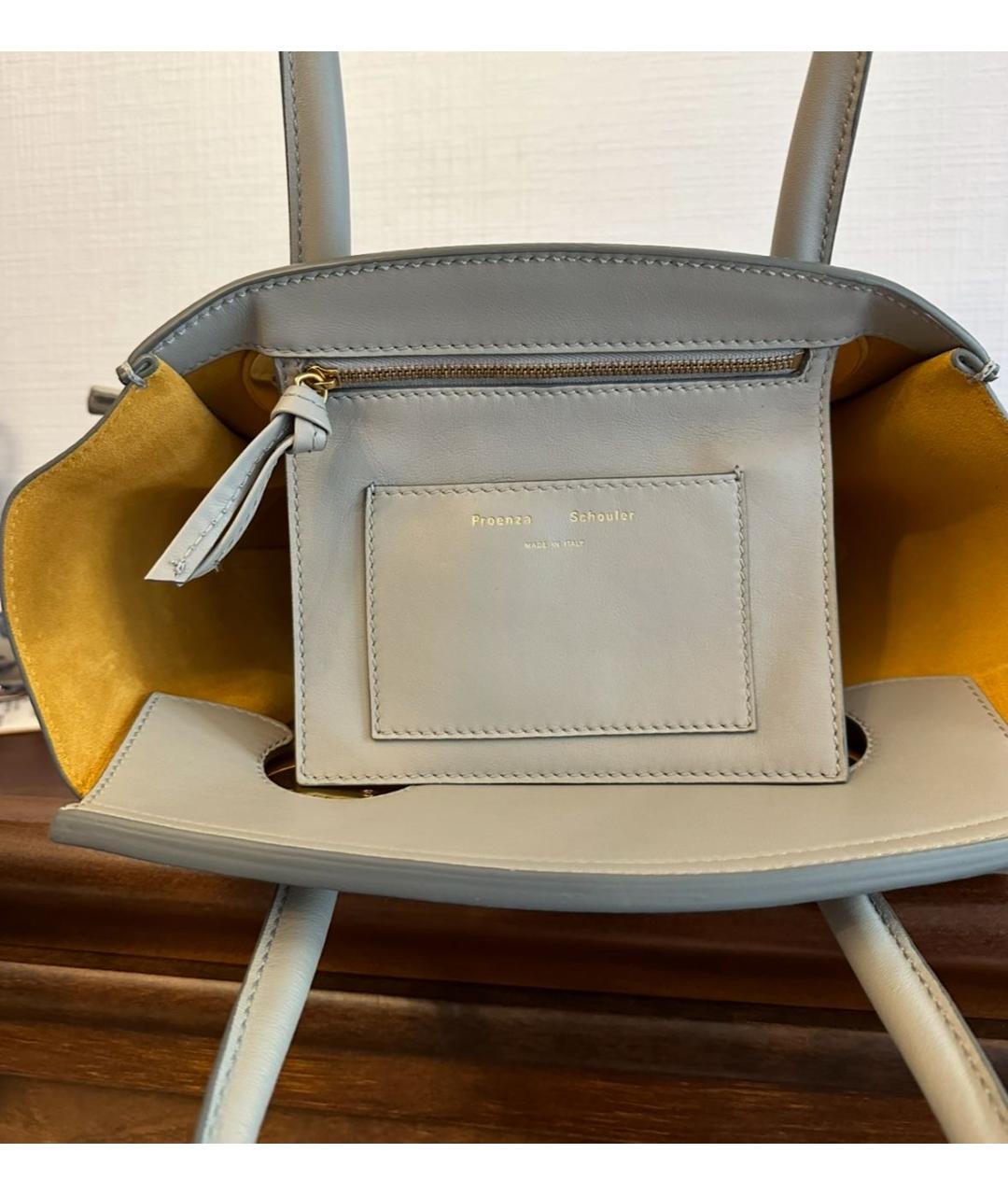 PROENZA SCHOULER Серая кожаная сумка тоут, фото 4