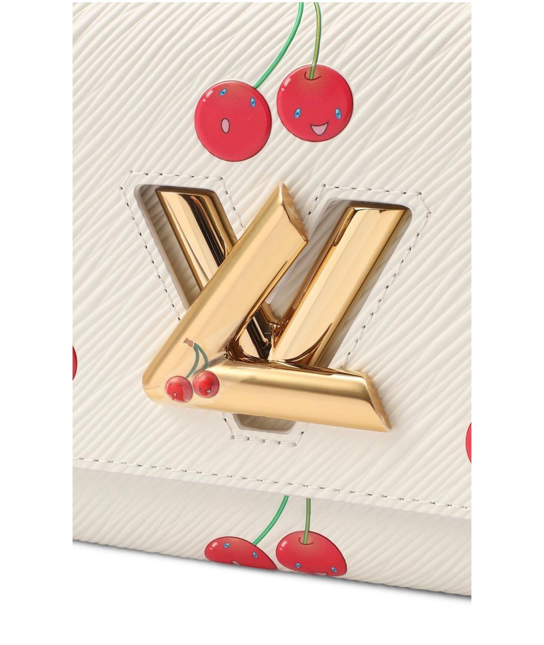 LOUIS VUITTON Белая кожаная сумка через плечо, фото 5