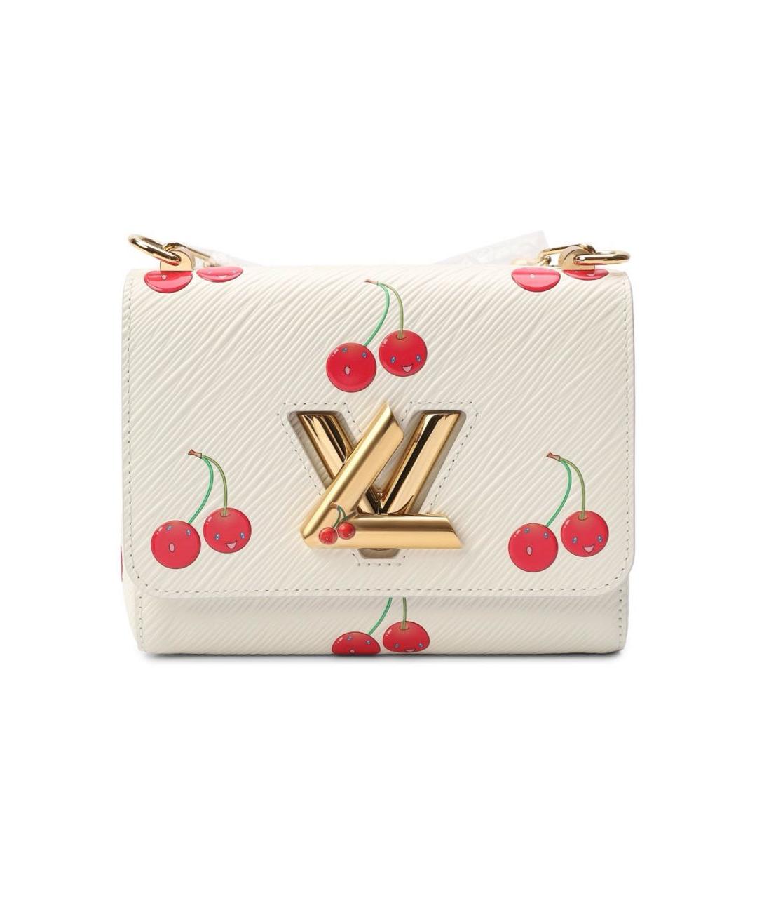 LOUIS VUITTON Белая кожаная сумка через плечо, фото 8