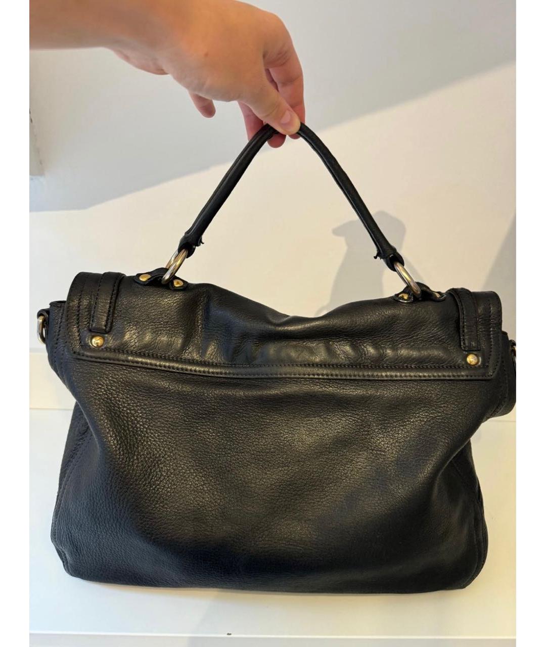 MIU MIU Черная кожаная сумка с короткими ручками, фото 3