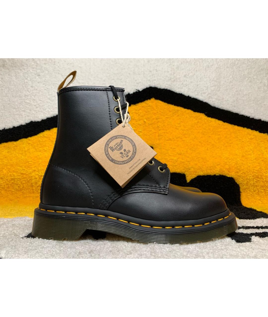 DR. MARTENS Черные ботинки из искусственной кожи, фото 9