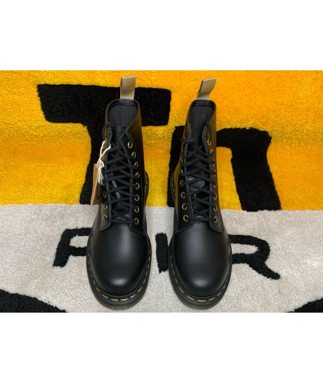 DR. MARTENS Черные ботинки из искусственной кожи, фото 2