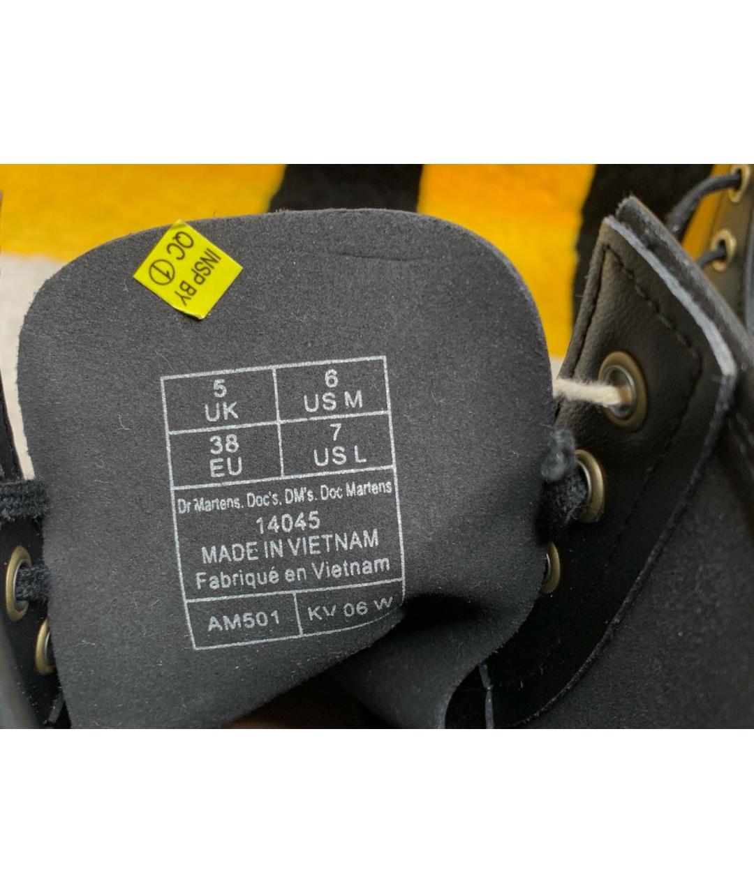 DR. MARTENS Черные ботинки из искусственной кожи, фото 7