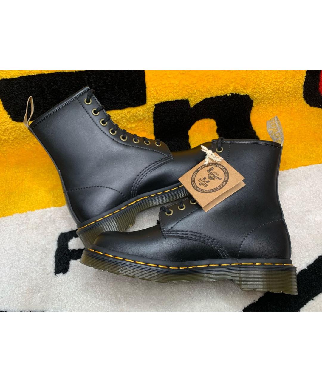 DR. MARTENS Черные ботинки из искусственной кожи, фото 5