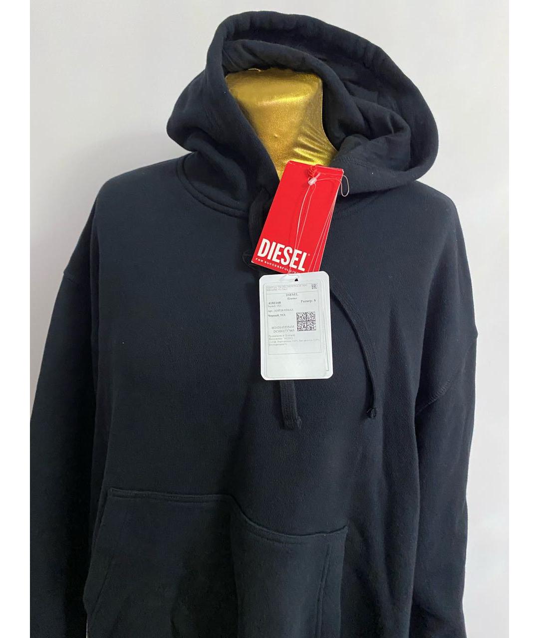 DIESEL Черное хлопковое повседневное платье, фото 4