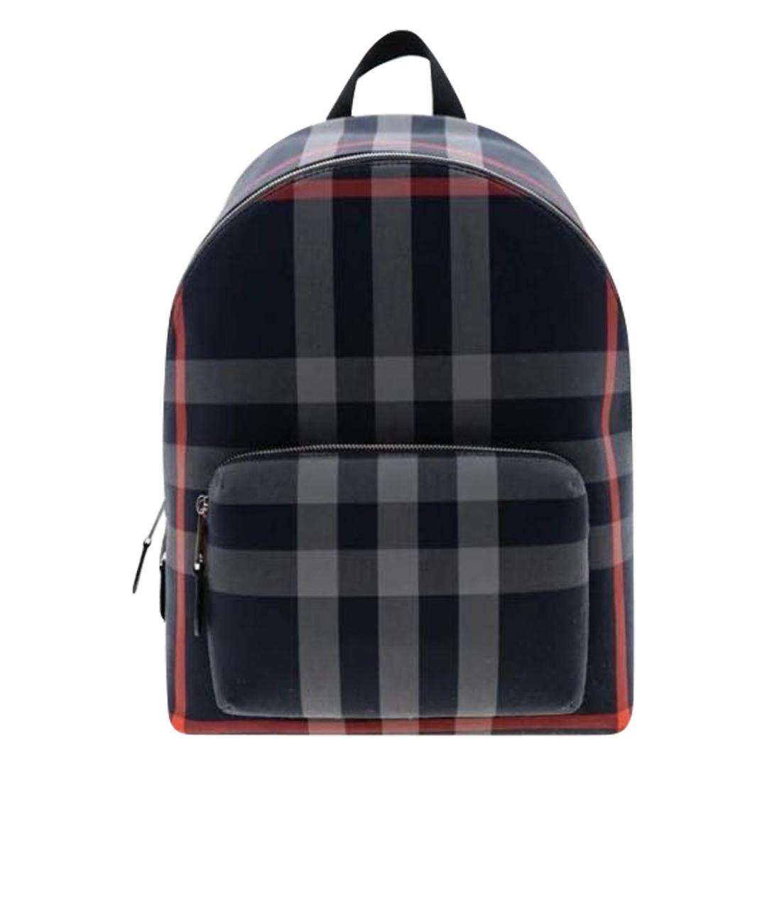 BURBERRY Темно-синий тканевый рюкзак, фото 1
