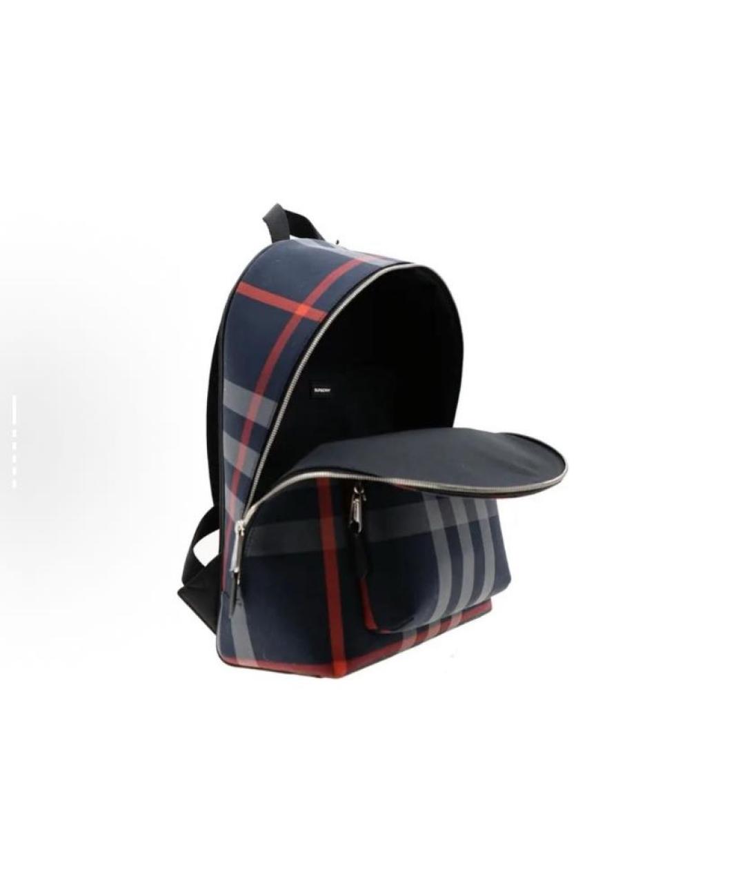 BURBERRY Темно-синий тканевый рюкзак, фото 3